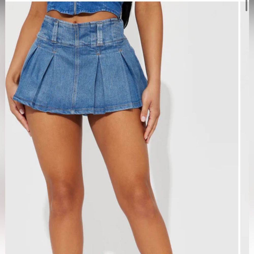 Denim Mini Skort